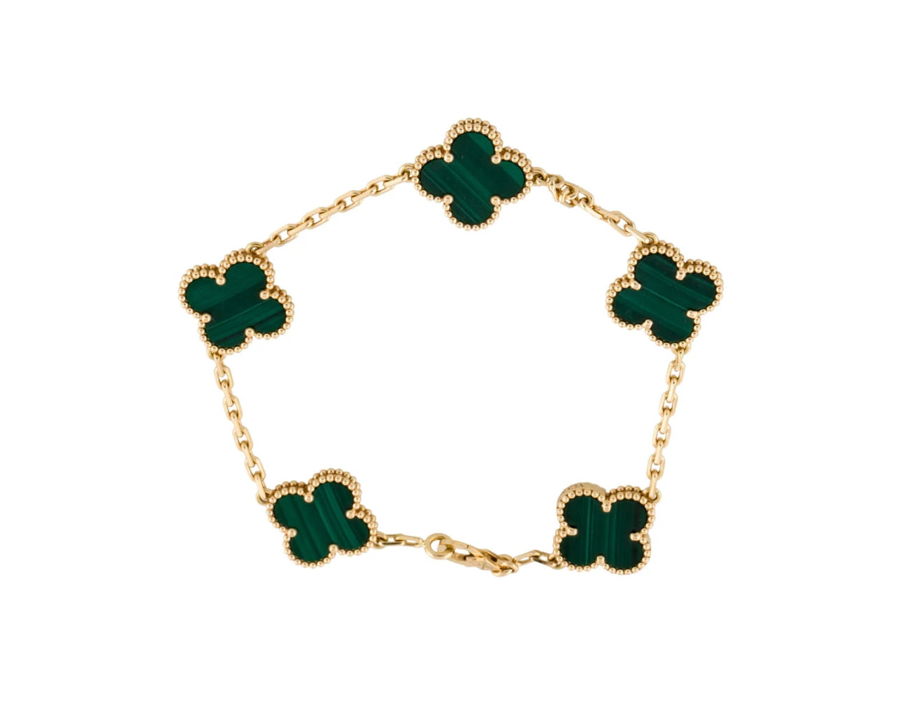DEAL OF THE DAY - Van Cleef Alhambra Yellow Gold Malachite