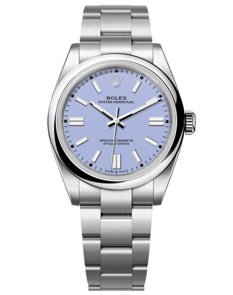 Oyster Perpetual 41 Watch - Domed Bezel - Lavender Index Dial - Oyster Bracelet - 134300