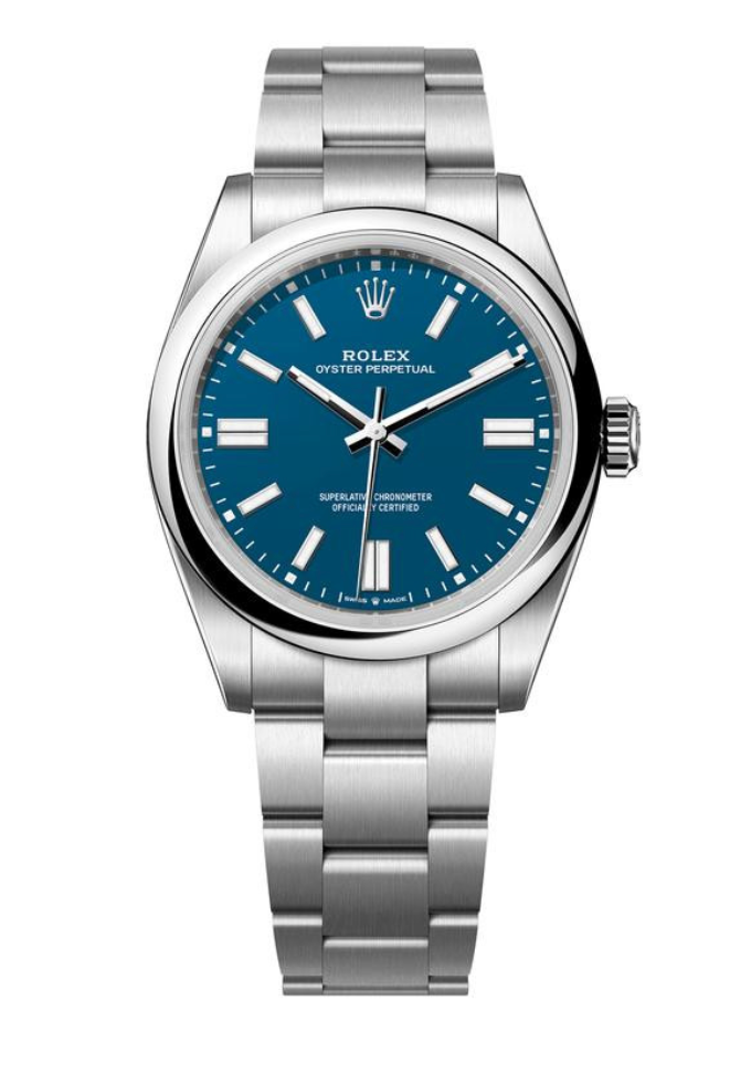 Oyster Perpetual 41 Watch - Domed Bezel - Mediterranean Blue Index Dial - Oyster Bracelet - 134300