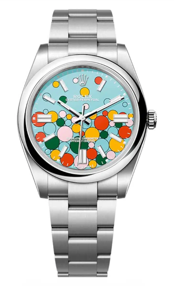 Oyster Perpetual 41 Watch - Domed Bezel - Celebration Index Dial - Oyster Bracelet - 124300