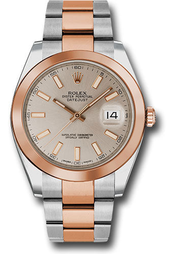 Rolex Datejust 41 Watch Smooth Bezel Sundust Index Dial 126301