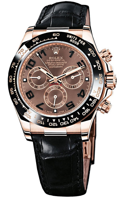 Rolex 116515LN Leather Strap Rose-Gold