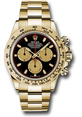 Rolex Yellow Gold Cosmograph Daytona 40 Watch Black And