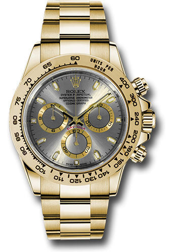 Rolex Yellow Gold Cosmograph Daytona 40 Watch Steel Index Dial