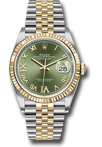 Rolex Steel and Yellow Gold Rolesor Datejust 36 Watch Fluted