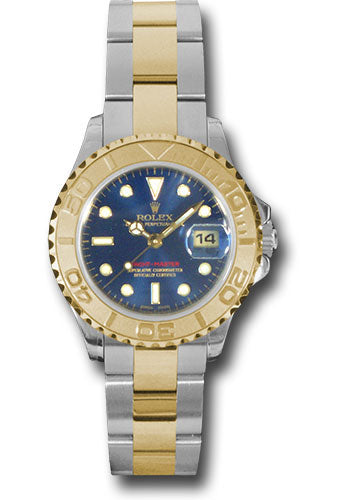 Rolex Steel and Yellow Gold Lady Yacht Master 29 Watch Blue Dial