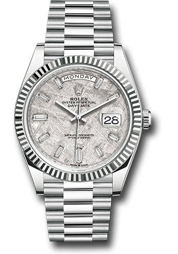 Rolex day date platinum on sale meteorite