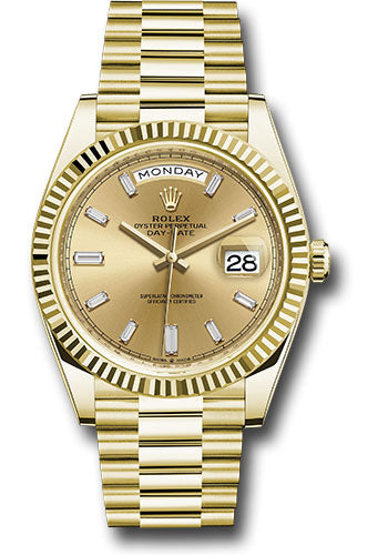 Rolex day date outlet 40 baguette dial