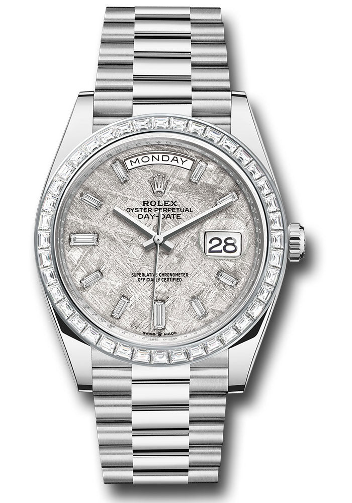 Rolex day discount date platinum meteorite