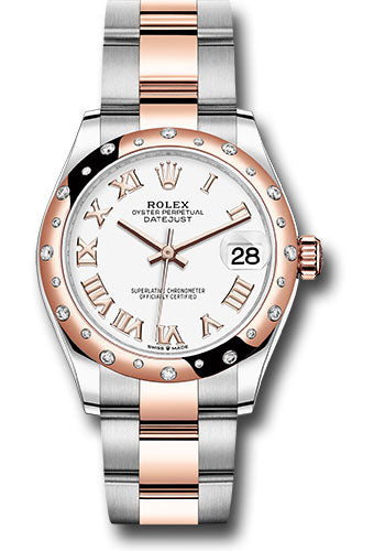Rolex Steel and Everose Gold Datejust 31 Watch - 24 Diamond Bezel - RosŽ Index Dial - Oyster Bracelet - 278341RBR wro