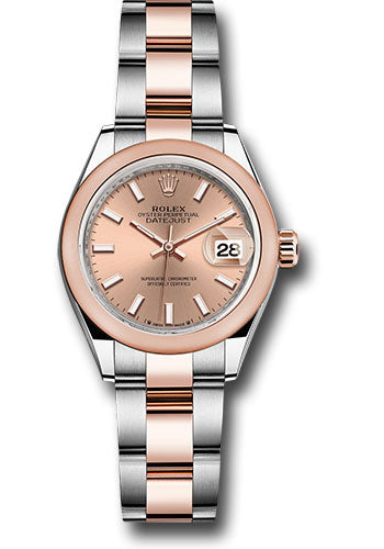 Rolex Everose Rolesor Lady-Datejust Watch - Domed Bezel - RosŽ Index Dial - Oyster Bracelet - 279161 rsio