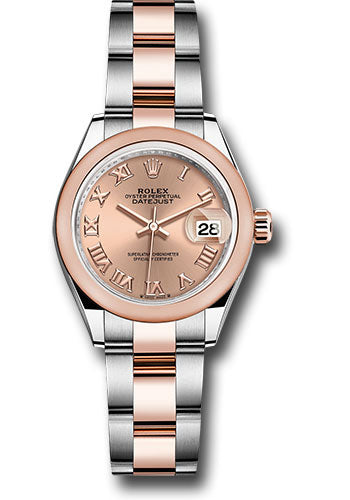 Rolex Everose Rolesor Lady-Datejust Watch - Domed Bezel - RosŽ Roman Dial - Oyster Bracelet - 279161 rsro