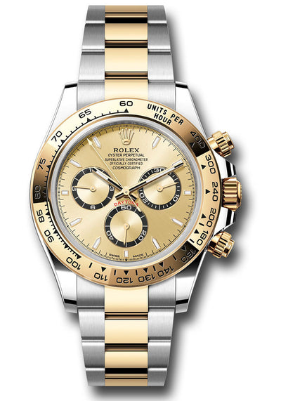 Rolex Yellow Rolesor Cosmograph Daytona Watch - Fixed Bezel - Golden Index Dial - Oyster Bracelet 126503