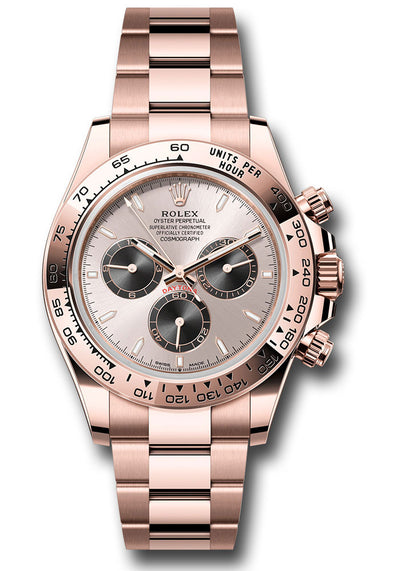 Rolex Everose Gold Cosmograph Daytona Watch - Fixed Bezel - Sundust And Black Index Dial - Oyster Bracelet 126505