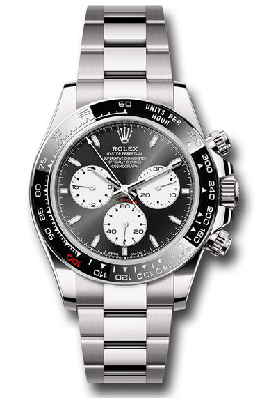 Rolex White Gold Cosmograph Daytona Le Mans Edition Watch - Black Cerachrom Bezel - Black And White Index Dial - Oyster Bracelet 126529LN