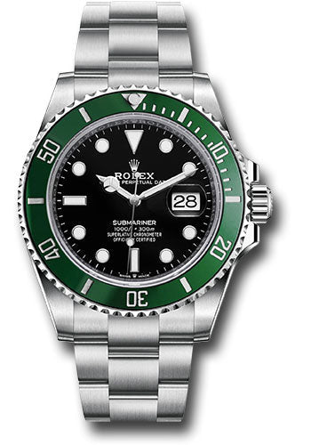 Rolex Steel Submariner Date Watch - The Starbucks - Green Bezel - Black Dial - 126610LV
