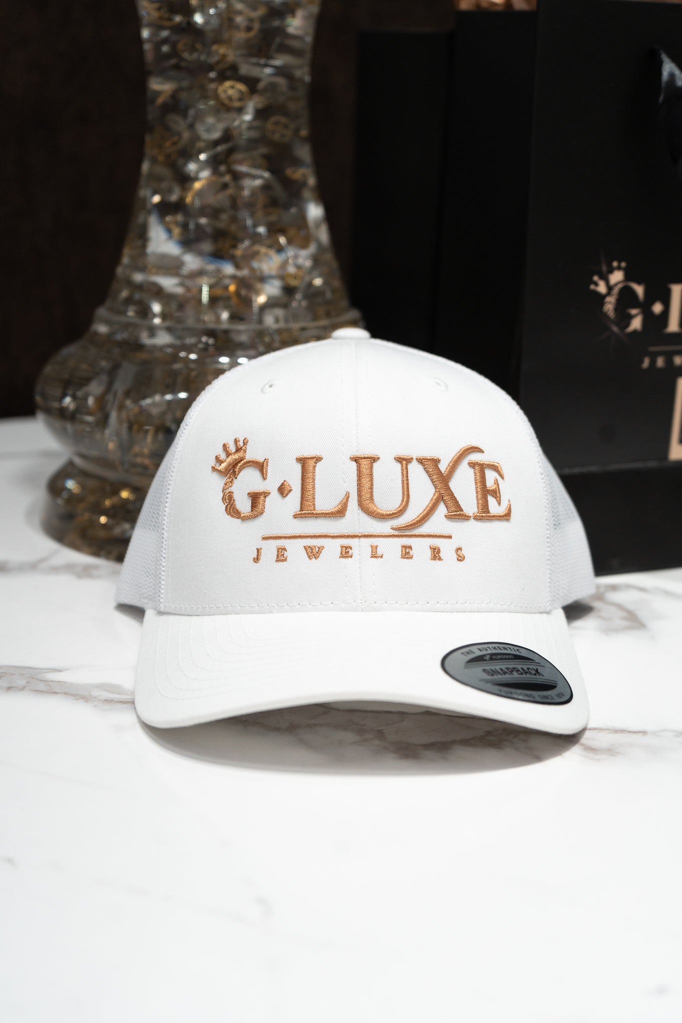 White/Copper GLUXE Hat