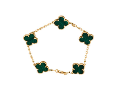 DEAL OF THE DAY - Van Cleef Alhambra Yellow Gold Malachite