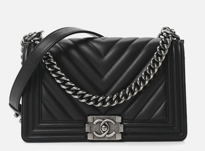 DEAL OF THE DAY - Chanel Chevron Quilted Leather "Boy Bag"