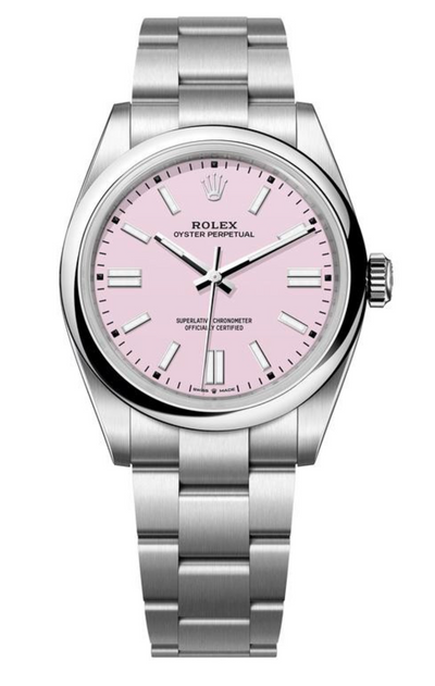 Oyster Perpetual 41 Watch  - Domed Bezel - Candy Pink Index Dial - Oyster Bracelet - 134300