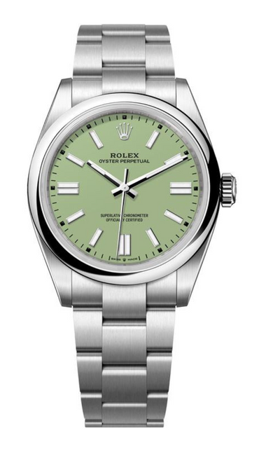 Oyster Perpetual 41 Watch  - Domed Bezel - Pistachio Index Dial - Oyster Bracelet - 134300