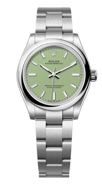 Oyster Perpetual 31 Watch  - Domed Bezel - Pistachio Index Dial - Oyster Bracelet - 277200