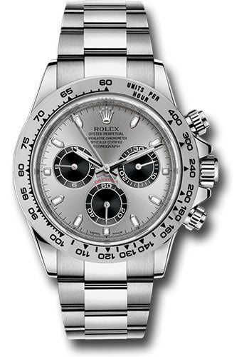 Rolex White Gold Cosmograph Daytona 40 Watch - Steel And Black Index Dial - 116509 stbk