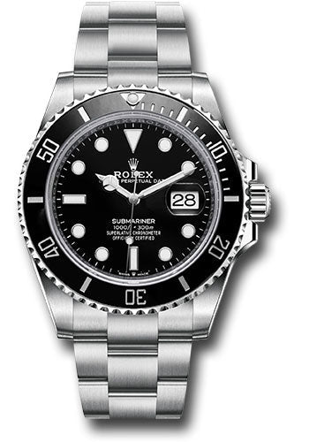 Rolex Steel Submariner Date Watch - Black Bezel - Black Dial - 126610LN