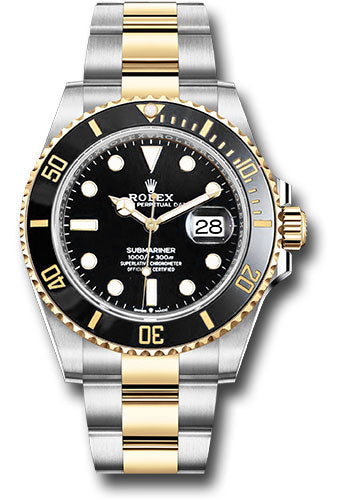Rolex Steel and Gold Submariner Date Watch - Black Bezel - Black Dial - 126613LN