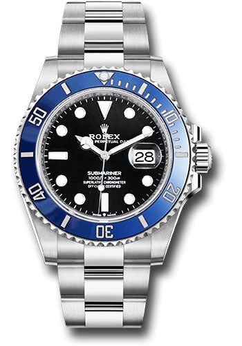 Rolex White Gold Submariner Date Watch - The Blueberry - Blue Bezel - Black Dial - 126619LB