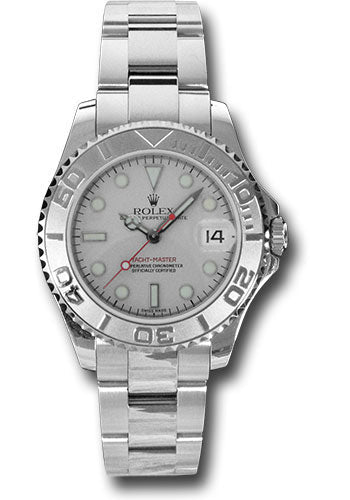 Rolex Steel and Platinum Yacht-Master 35 Watch - Platinum Dial - 168622