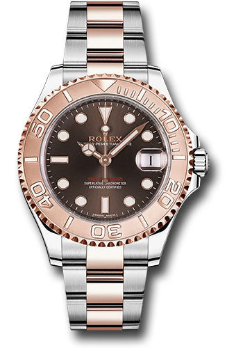 Rolex Steel and Everose Gold Rolesor Yacht-Master 37 Watch - Chocolate Dial - Oyster Bracelet - 268621 choo