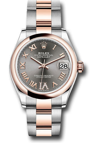 Rolex Steel and Everose Gold Datejust 31 Watch - Domed Bezel - Mother-Of-Pearl Diamond Dial - Oyster Bracelet - 278241 dkrhdr6o