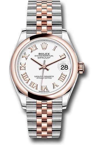 Rolex Steel and Everose Gold Datejust 31 Watch - Domed Bezel - RosŽ Index Dial - Jubilee Bracelet - 278241 wrj