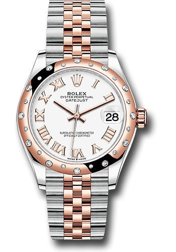 Rolex Steel and Everose Gold Datejust 31 Watch - 24 Diamond Bezel - RosŽ Index Dial - Jubilee Bracelet - 278341RBR wrj