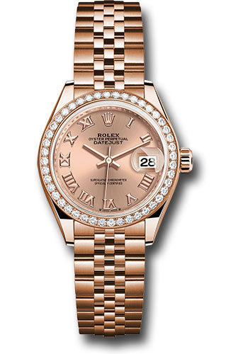Rolex Everose Gold Lady-Datejust Watch - Diamond Bezel - RosŽ Roman Dial - Jubilee Bracelet - 279135rbr rsrj
