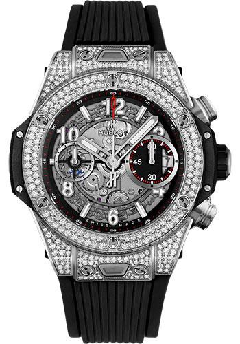 Hublot Big Bang Unico Titanium Pave 42mm Watch - 42 mm - Black Skeleton Dial-441.NX.1170.RX.1704