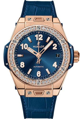 Hublot Big Bang One Click King Gold Blue Diamonds Watch - 39 mm - Blue Dial-465.OX.7180.LR.1204