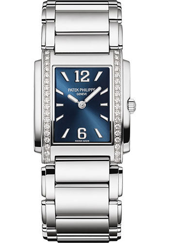 Patek Philippe Twenty~4 Watch - Medium Stainless Steel Case - Blue Arabic Dial - 4910/1200A-001