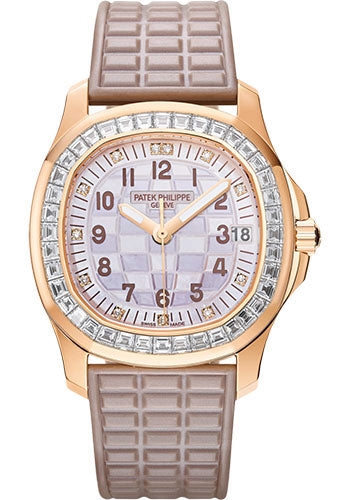 Patek Philippe Aquanaut Luce Haute Joaillerie - 35.6 mm - Rose Gold - Engraved Mother-Of Pearl Dial - 5072R-001