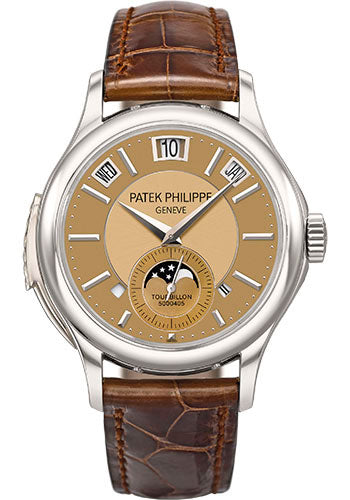 Patek Philippe Tourbillon Minute Repeater Perpetual Calendar Watch - Platinum Case - Bronze Dial - 5207P-001