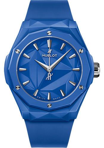 Hublot Classic Fusion Orlinski Blue Ceramic Watch - 40 mm - Blue Ceramic Dial - Blue Smooth Rubber Strap-550.ES.5100.RX.ORL21