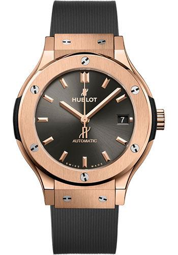 Hublot Classic Fusion Racing Grey King Gold Watch - 38 mm - Gray Dial - Gray Lined Rubber Strap-565.OX.7081.RX