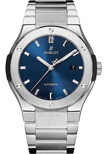 Hublot Classic Fusion Blue Titanium Bracelet Watch-568.NX.7170.NX