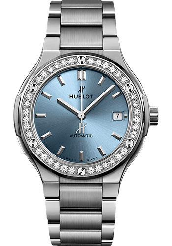 Hublot Classic Fusion Titanium Light Blue Watch-568.NX.891L.NX.1204
