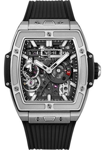 Hublot Spirit Of Big Bang MECA-10 Titanium Watch - 45 mm - Black Skeleton Dial-614.NX.1170.RX