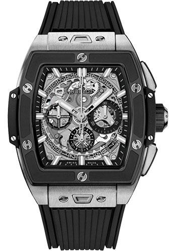 Hublot Spirit of Big Bang Titanium Ceramic Watch - 42 mm - Sapphire Dial - Black Rubber Strap-642.NM.0170.RX