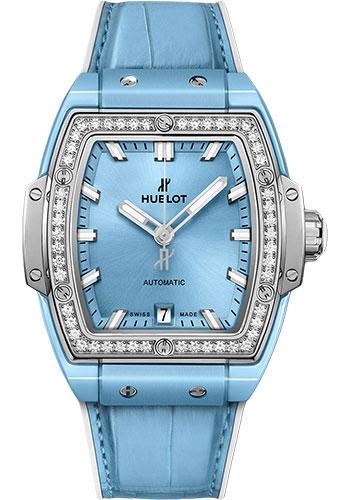 Hublot Spirit Of Big Bang Light Blue Ceramic Titanium Diamonds Watch - 39 mm - Light Blue Dial-665.EN.891L.LR.1204