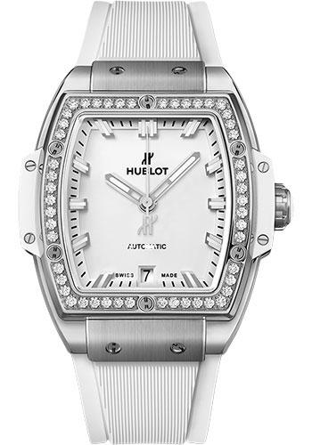 Hublot Spirit Of Big Bang Titanium White Diamonds Watch - 39 mm - White Dial-665.NE.2010.RW.1204