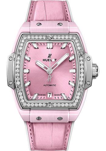 Hublot Spirit Of Big Bang Pink Ceramic Titanium Diamonds Watch - 39 mm - Pink Dial-665.RN.891P.LR.1204